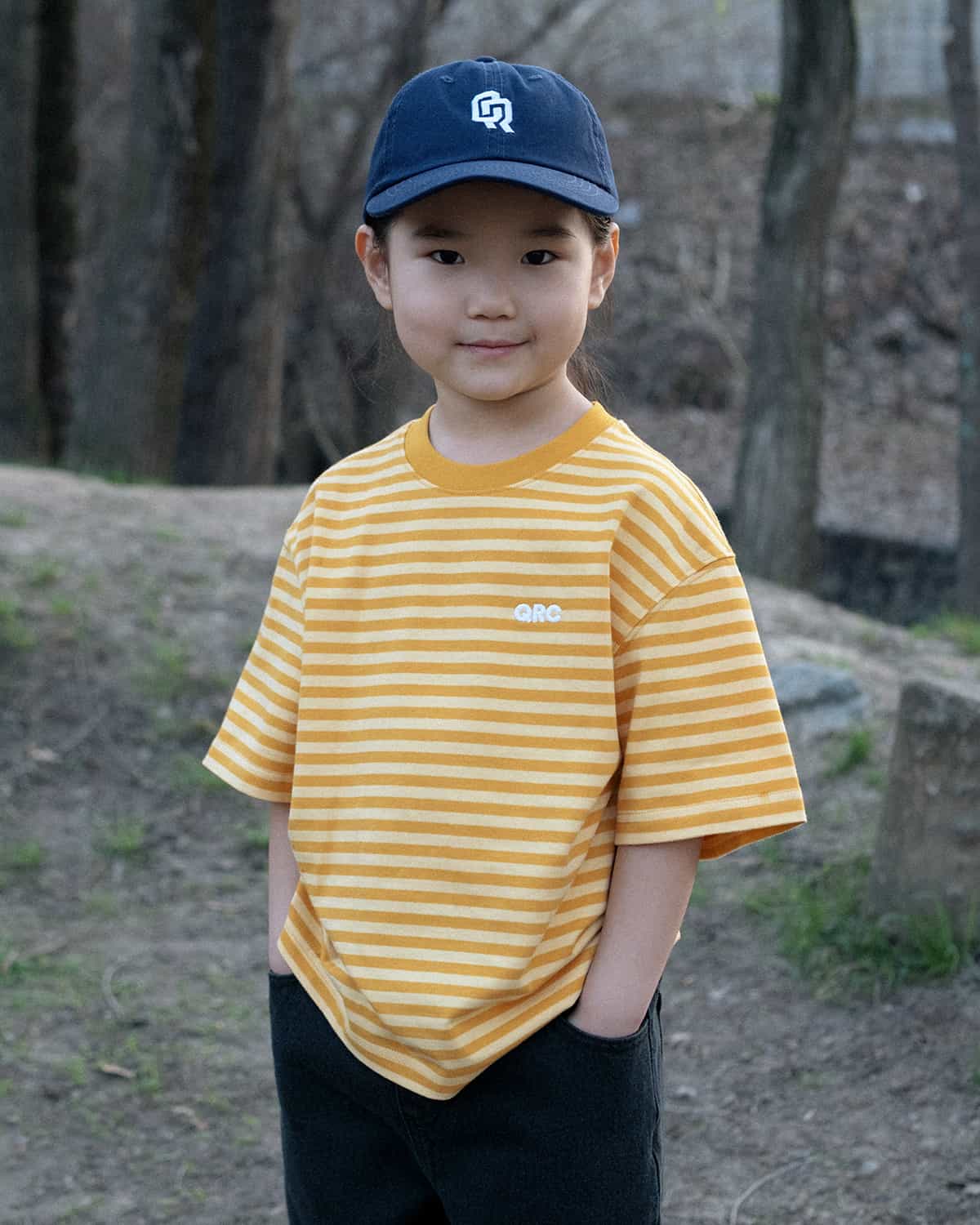 ДЕТСКАЯ ФУТБОЛКА STRIPED ГОРЧИЧНО-ЖЁЛТАЯ