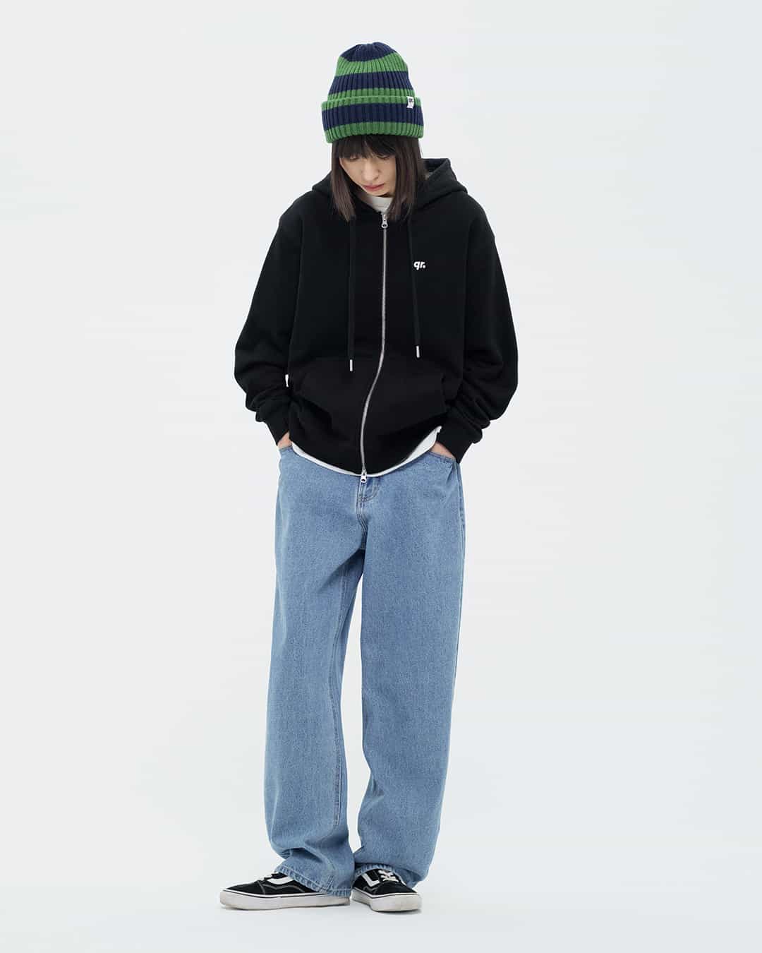 ШАПКА STRIPED ТЕМНО СИНЕ-ЗЕЛЁНАЯ