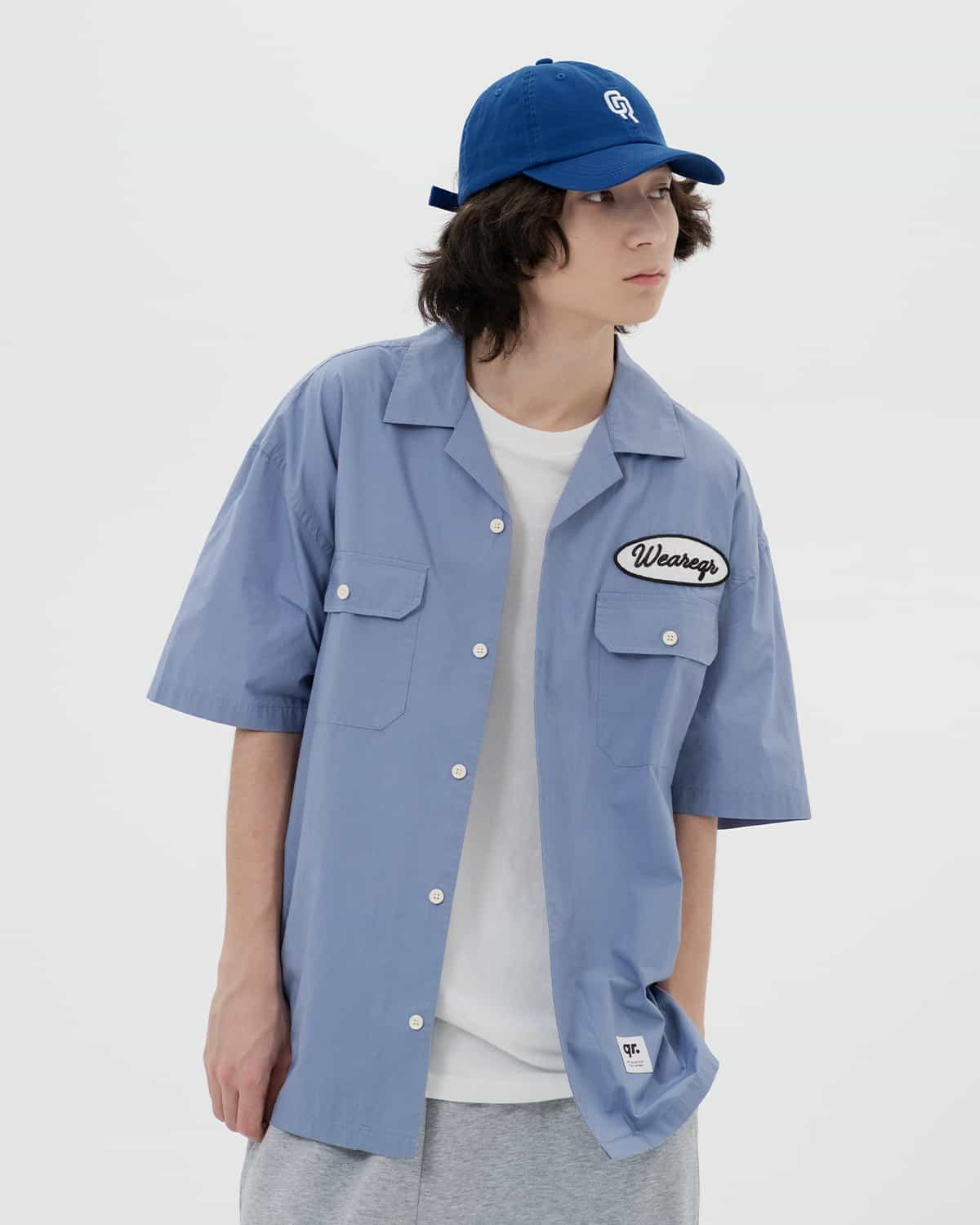 РУБАШКА WORKER ГОЛУБАЯ