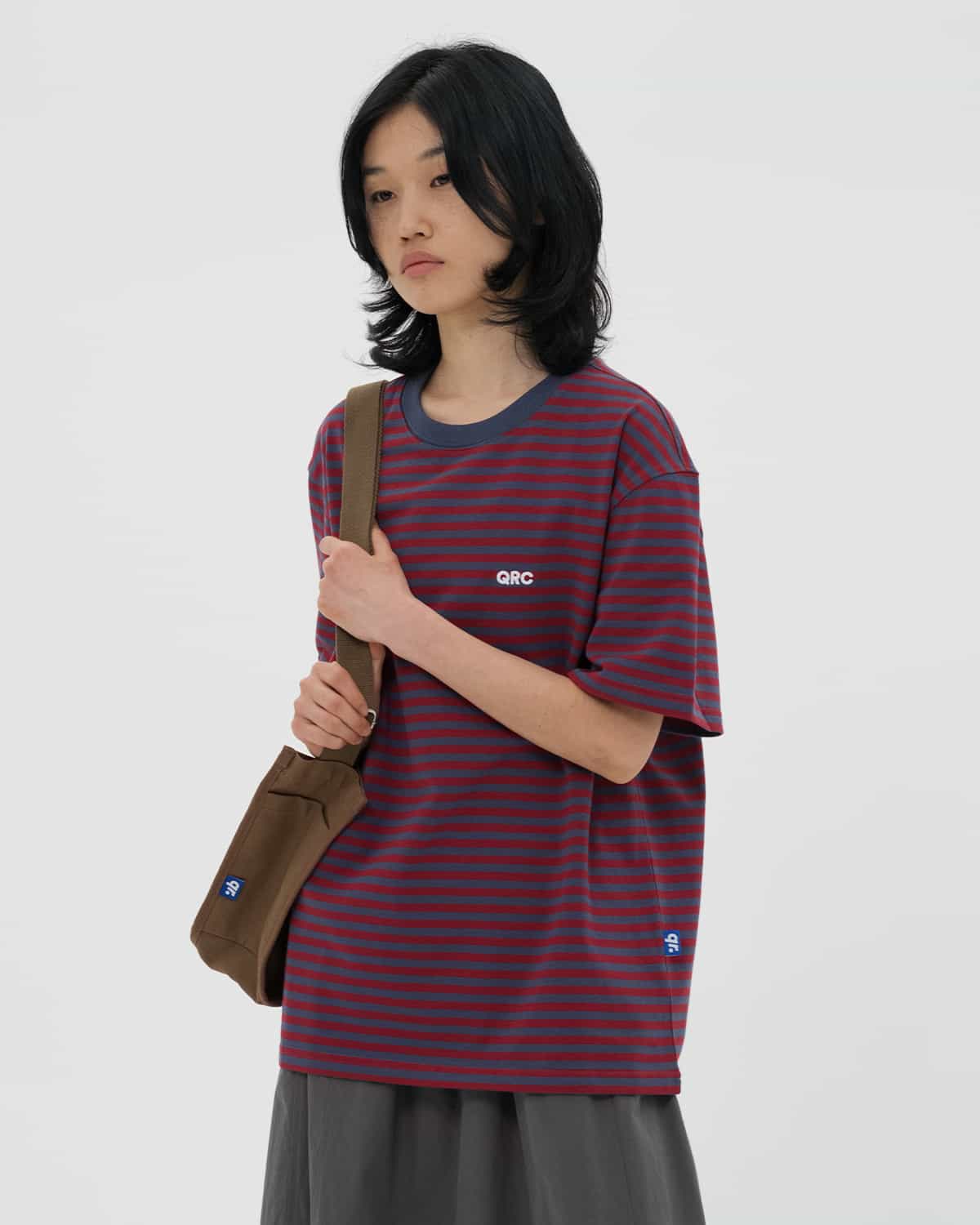 ФУТБОЛКА STRIPED ТЕМНО СИНЕ-БОРДОВАЯ