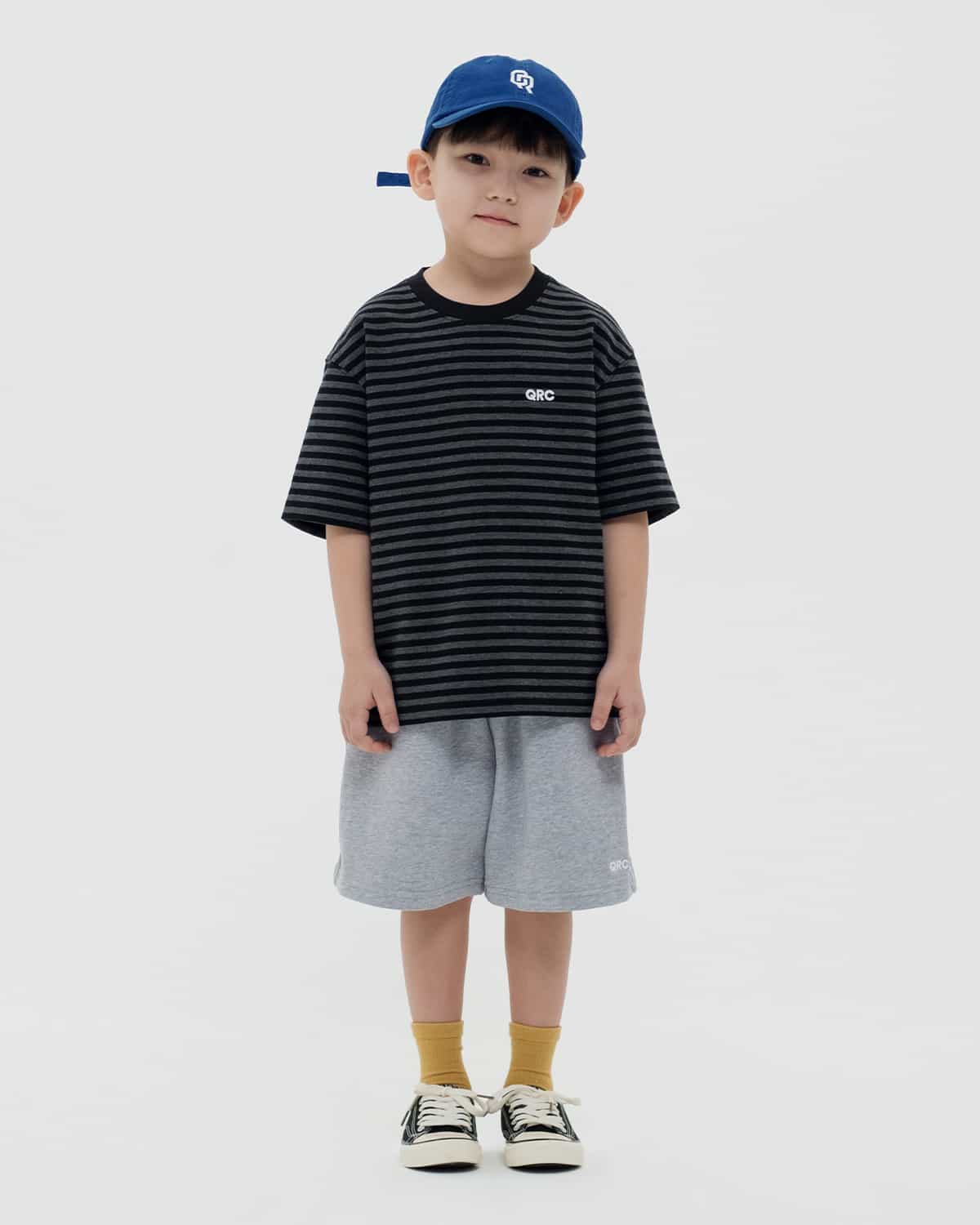 ДЕТСКАЯ ФУТБОЛКА STRIPED ЧЁРНО-СЕРАЯ