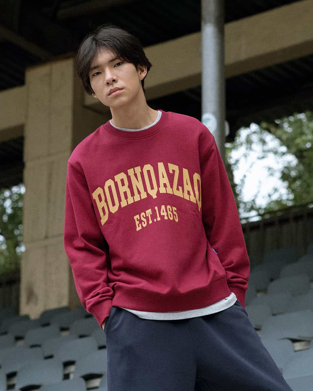 SWEATSHIRT BORN QAZAQ Burgundy