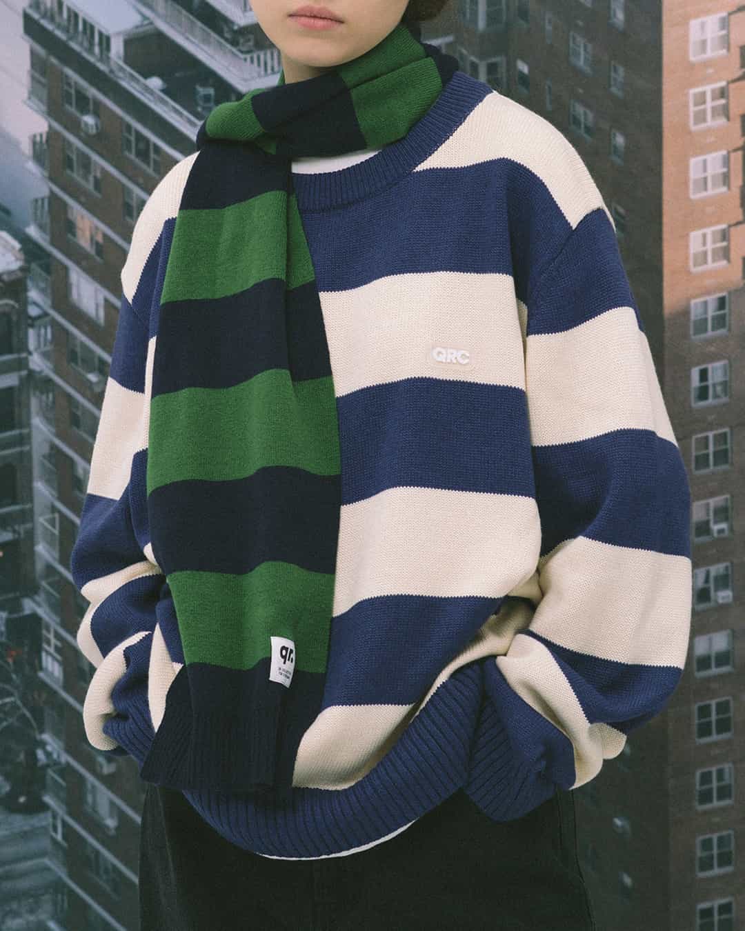 МОЙЫНОРАҒЫШ STRIPED ҚОЮ ЖАСЫЛ-КӨК