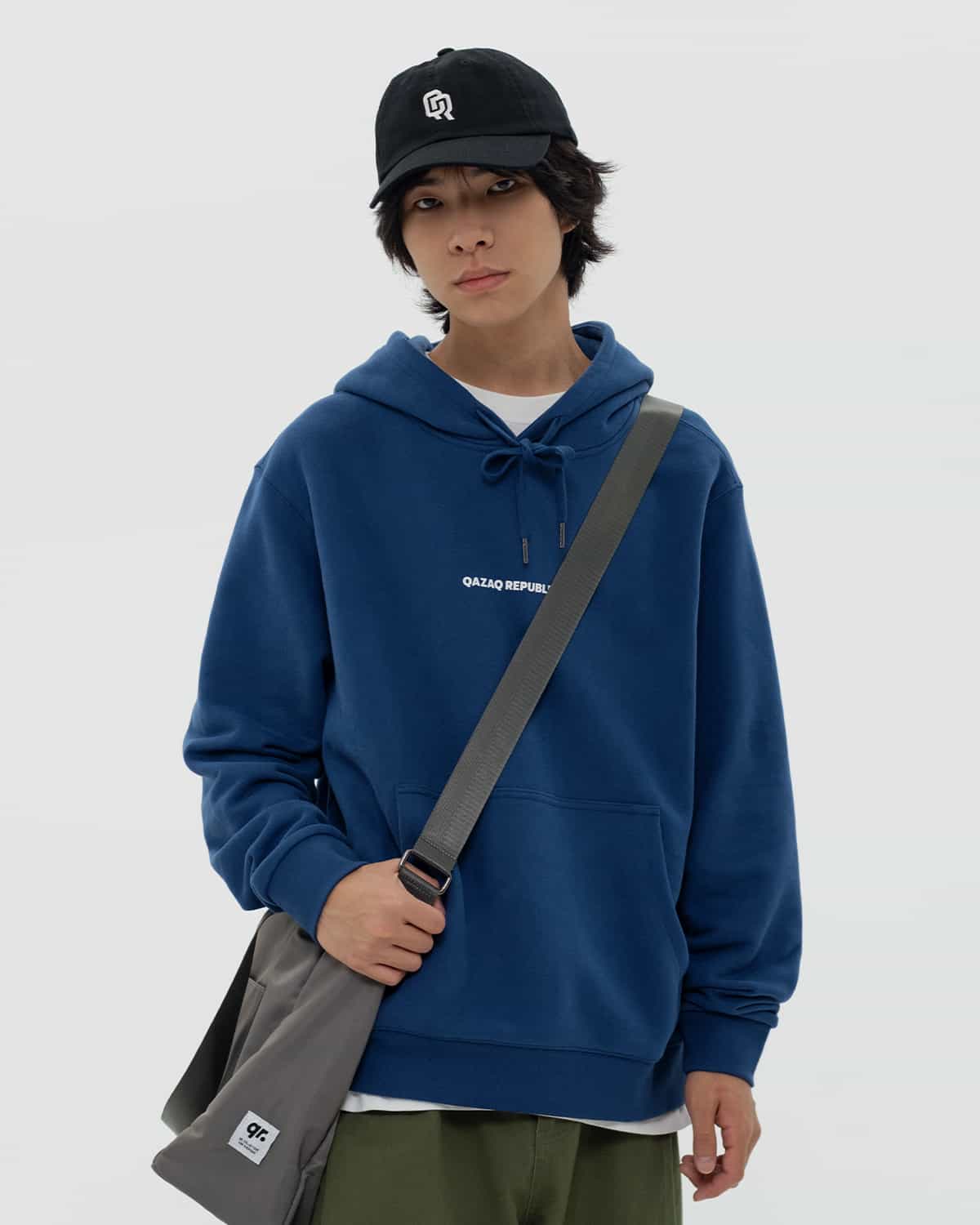 hoodie QAZAQ REPUBLIC classic blue