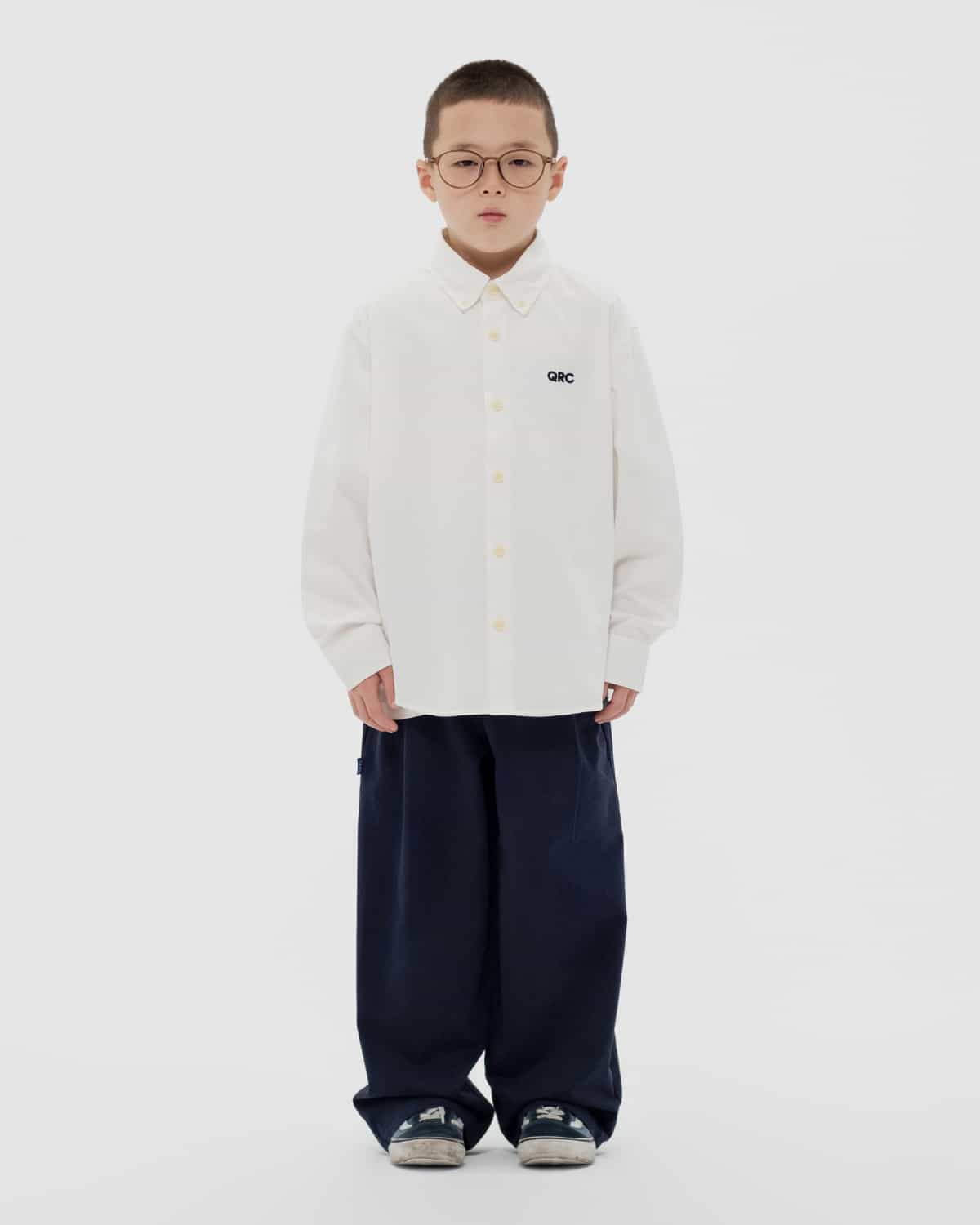 KIDS LS BASIC SHIRT WHITE