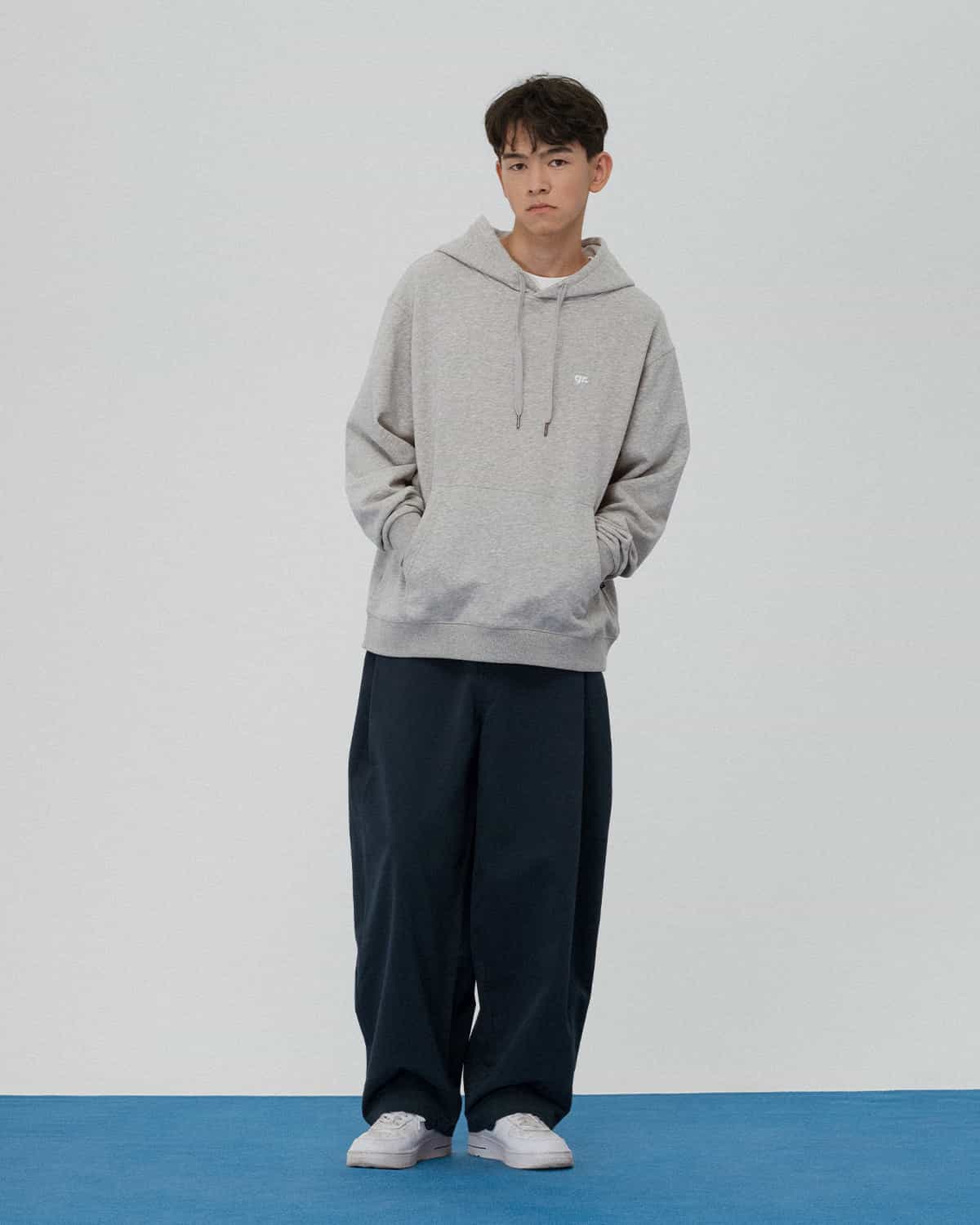 HOODIE BASIC GREY MELANGE