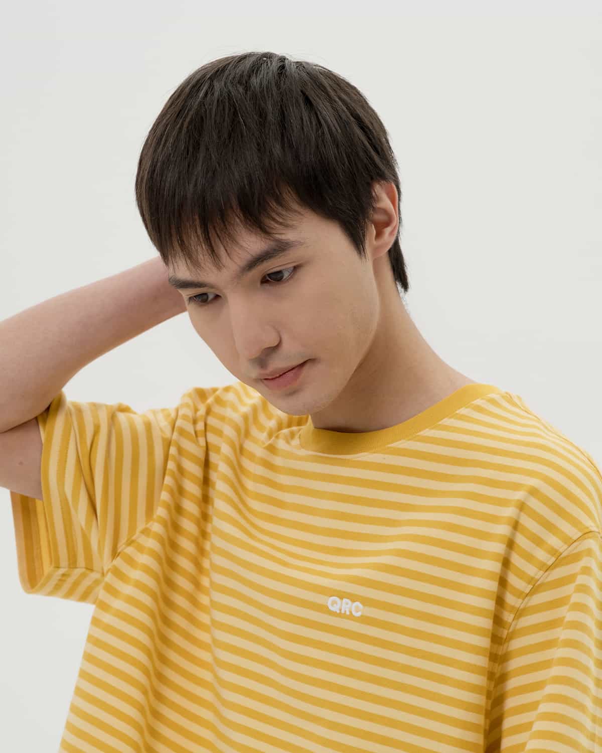 T-SHIRT STRIPED MUSTARD YELLOW