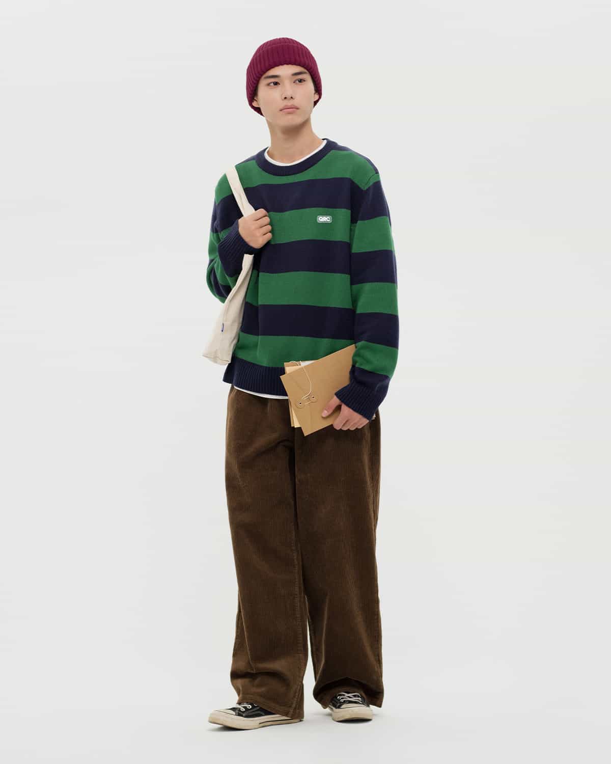SWEATER STRIPED DARK BLUE GREEN