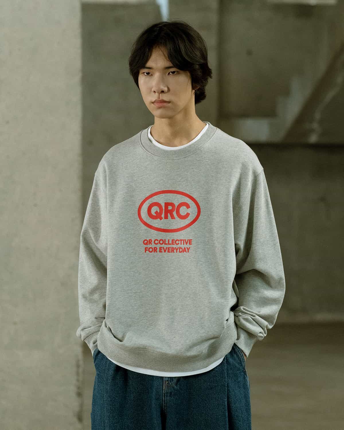 СВИТШОТ QRC MAX СЕРЫЙ МЕЛАНЖ