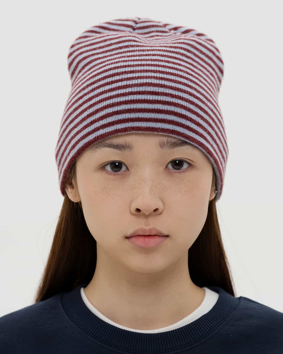 HAT STRIPED BURGUNDY-BLUE