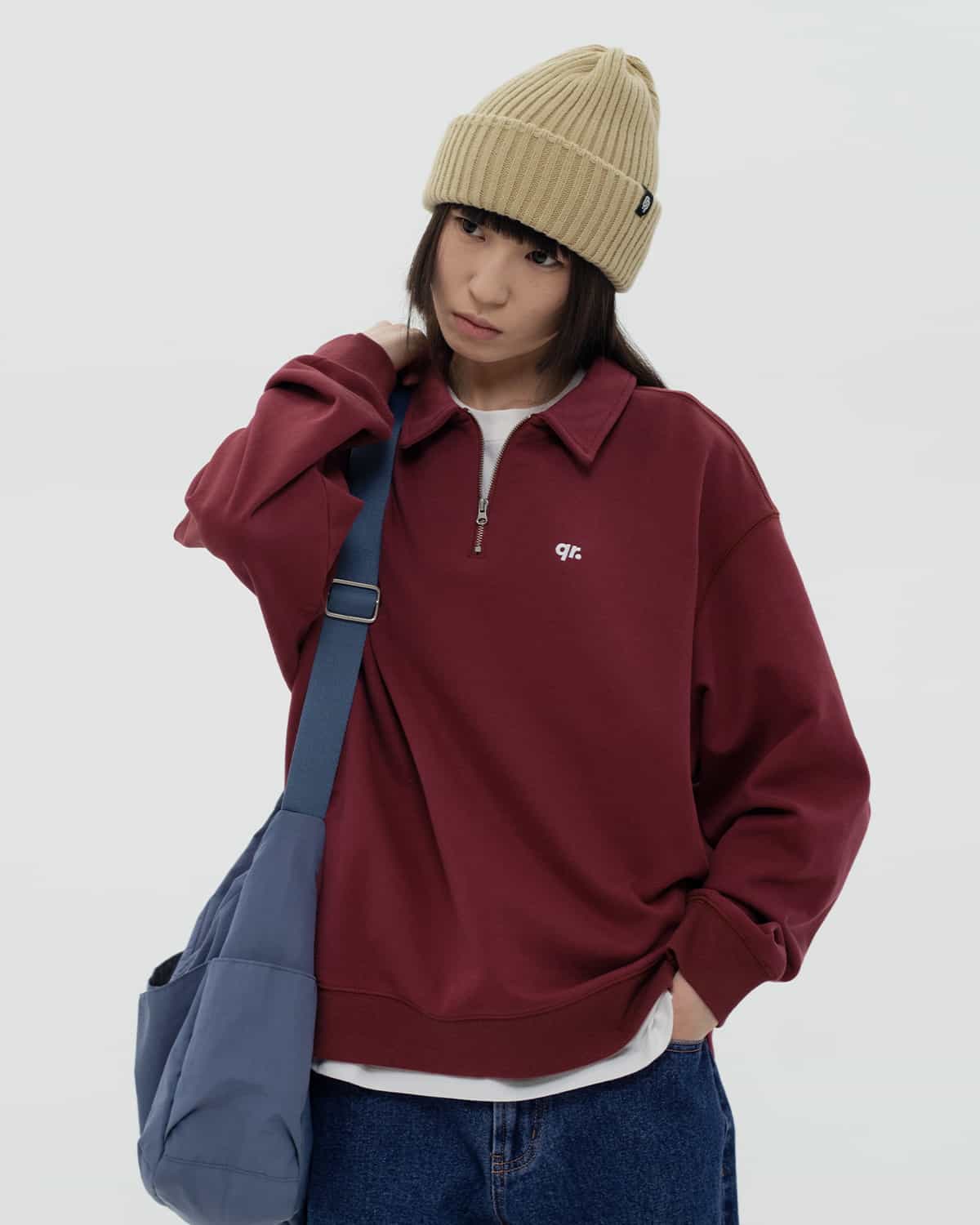 свитшот polo basic qrd бордовый 
