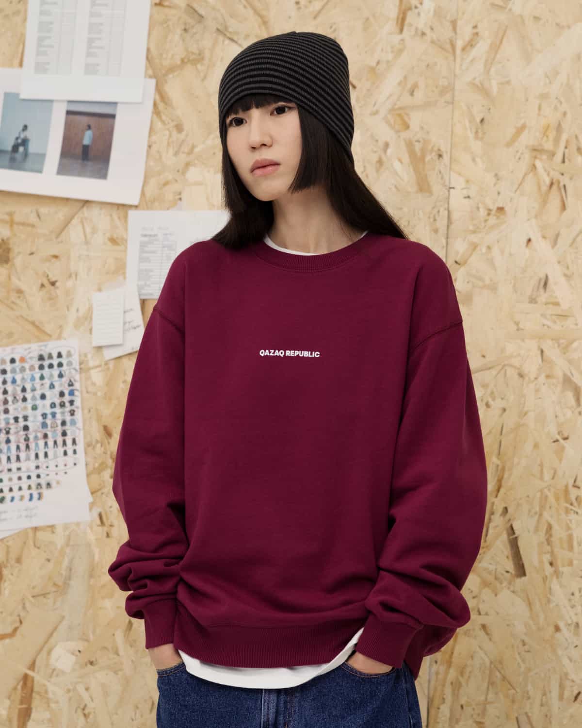sweatshirt qrl burgundy