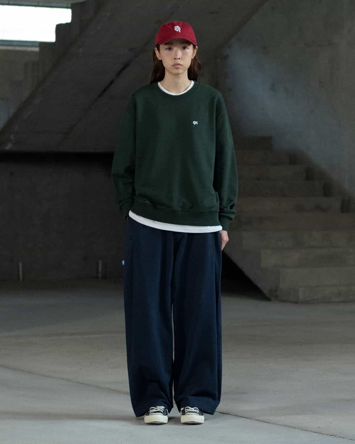 sweatshirt basic qrd dark green