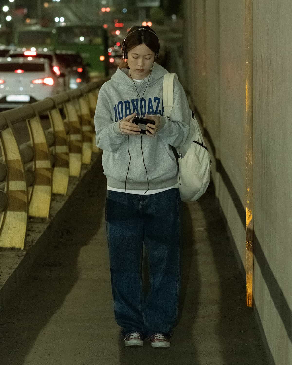 ХУДИ BORN QAZAQ СЕРЫЙ МЕЛАНЖ