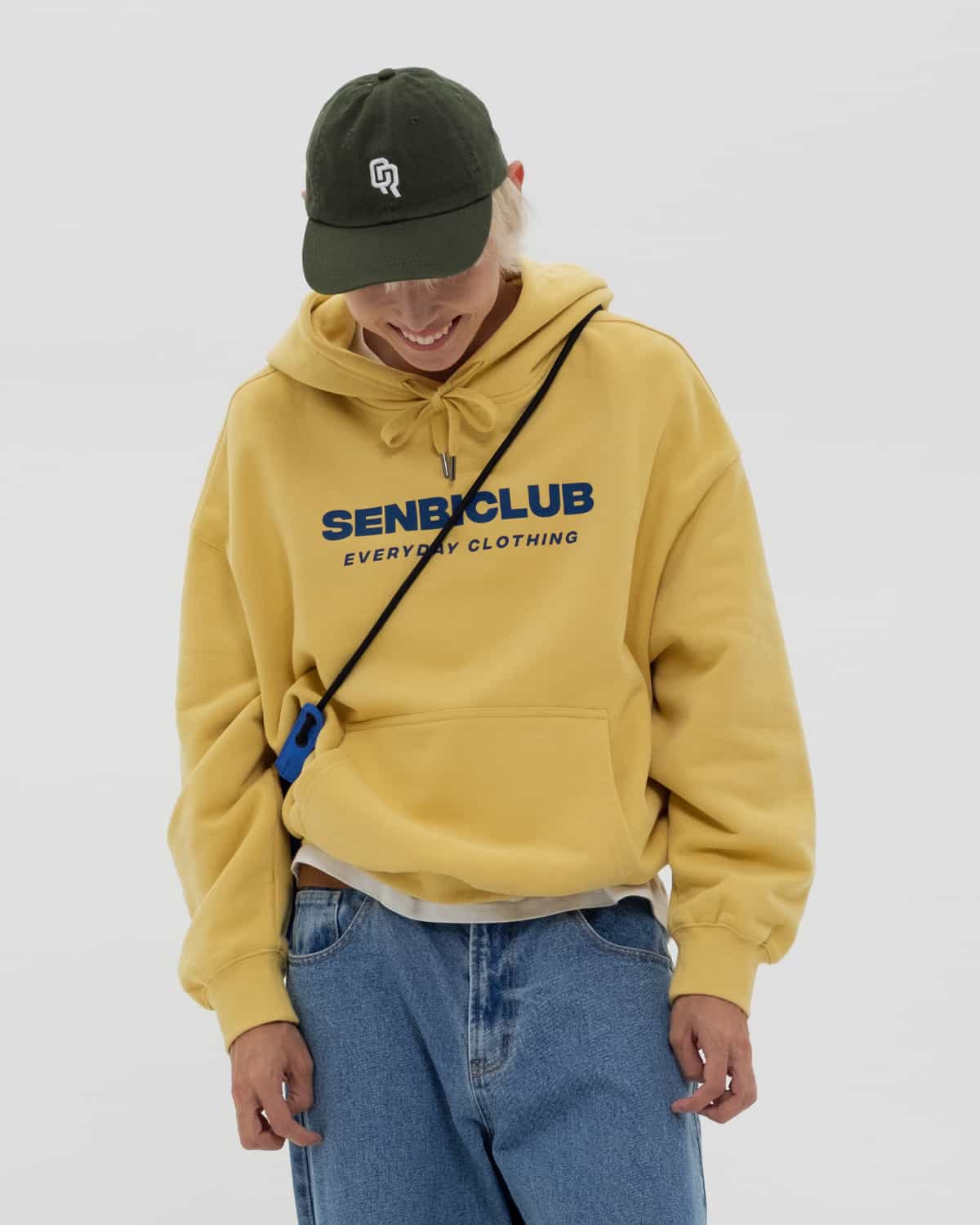 hoodie overfit senbiclub yellow