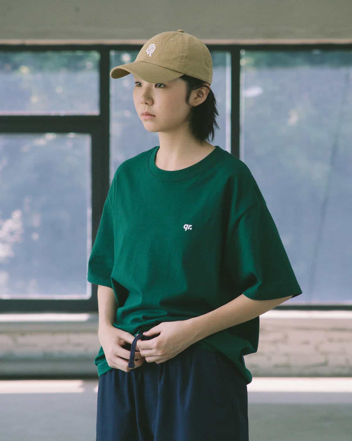 T-SHIRT QR BASIC dark green