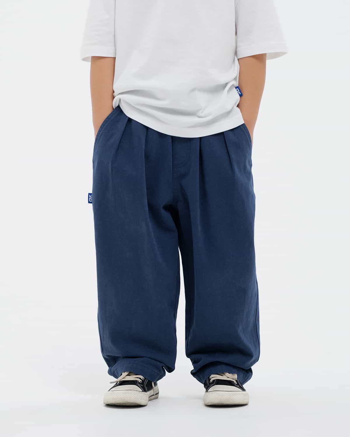 ДЕТСКИЕ БРЮКИ WIDE ТЕМНО-СИНИЕ