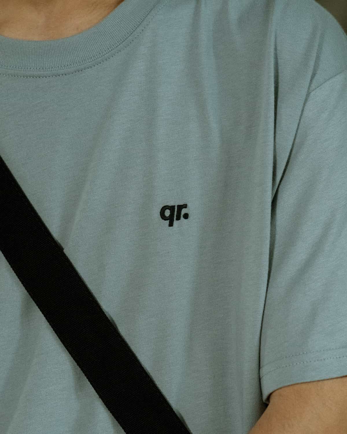 T-SHIRT BASIC QR grey-blue