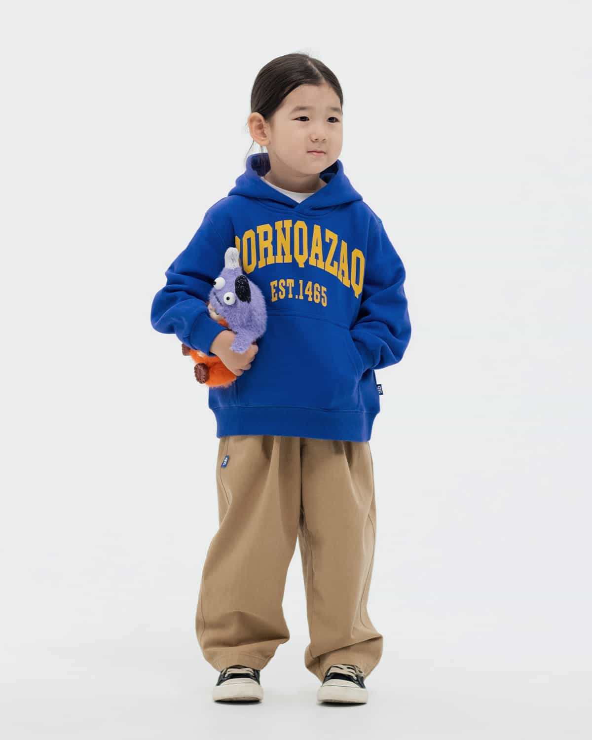 ДЕТСКИЙ ХУДИ  BORN QAZAQ СИНИЙ