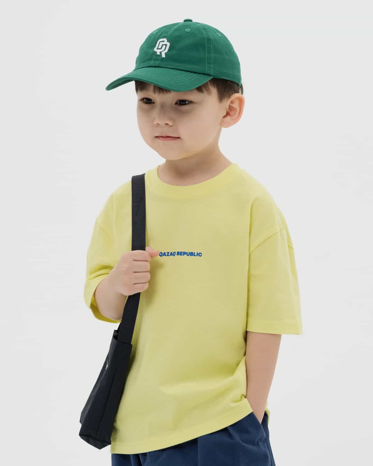  ДЕТСКАЯ ФУТБОЛКА QAZAQ REPUBLIC ЛАЙМ 