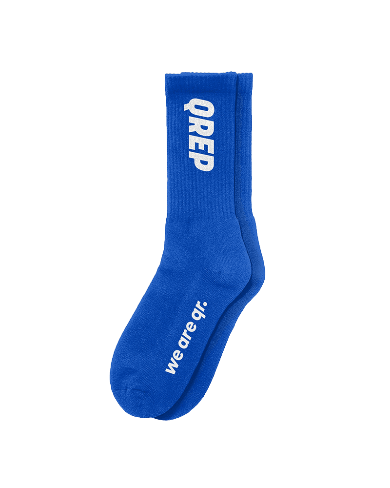 Носки длинные синие QREP