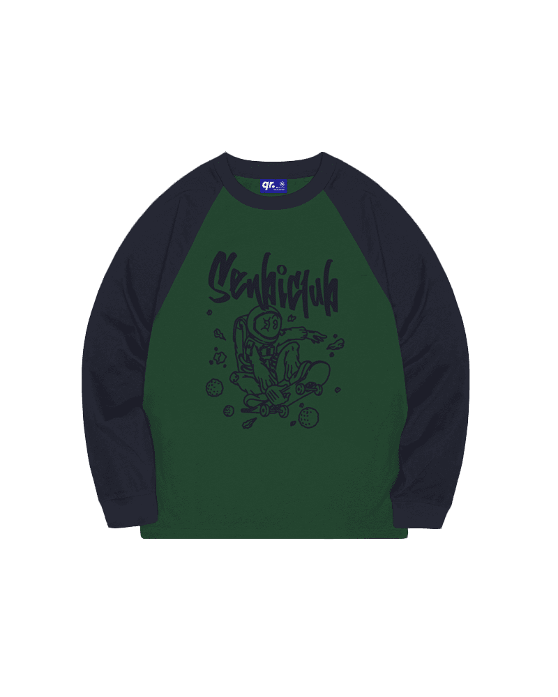 LS ФУТБОЛКА 2COLOR SPACE ЗЕЛЁНАЯ