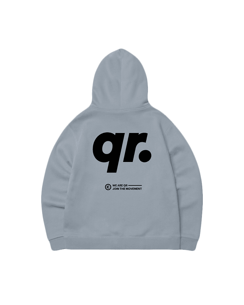 ТОЛСТОВКА QR DOT СЕРО-ГОЛУБАЯ