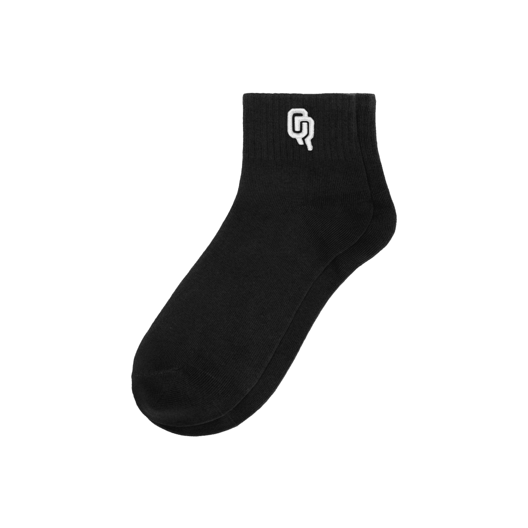 Носки короткие чёрные QR22