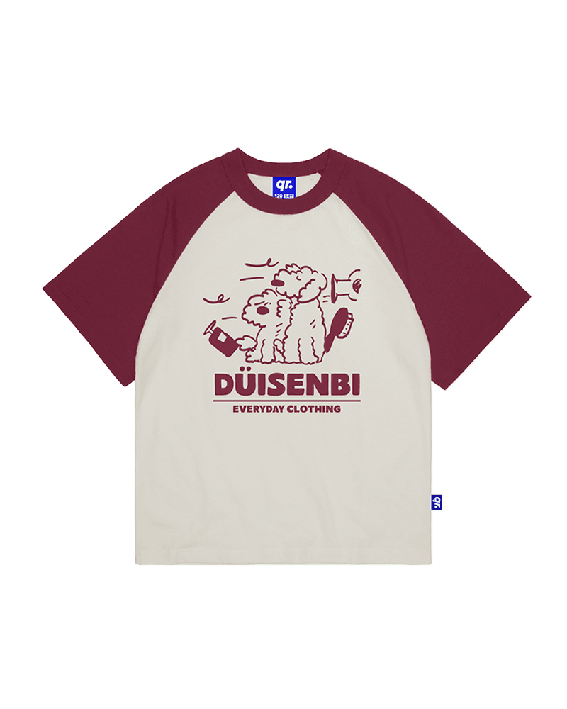 ДЕТСКАЯ ФУТБОЛКА RAGLAN DUISENBI БОРДОВАЯ