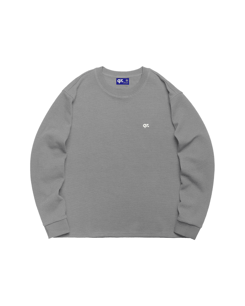 СВИТЕР WAFFLE QRD СЕРЫЙ МЕЛАНЖ