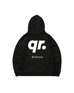 HOODIE QR DOT BLACK
