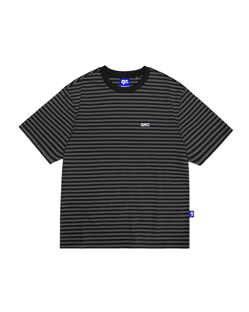 ДЕТСКАЯ ФУТБОЛКА STRIPED ЧЁРНО-СЕРАЯ